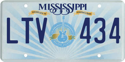 MS license plate LTV434