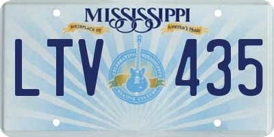 MS license plate LTV435