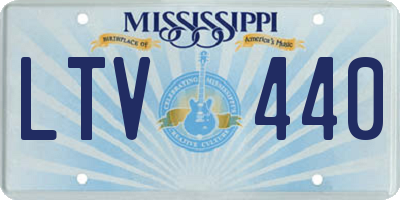 MS license plate LTV440