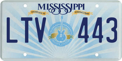 MS license plate LTV443