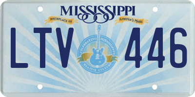 MS license plate LTV446