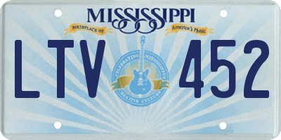 MS license plate LTV452