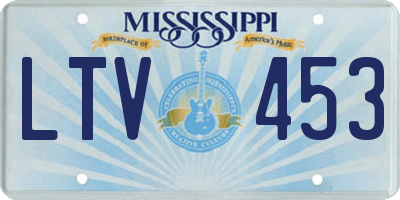 MS license plate LTV453