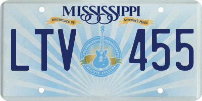 MS license plate LTV455