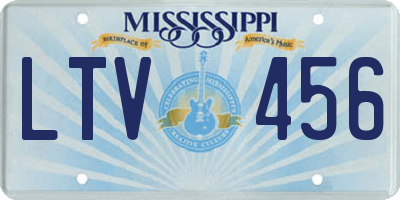 MS license plate LTV456