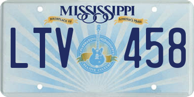 MS license plate LTV458