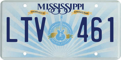 MS license plate LTV461