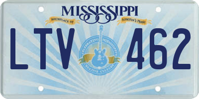 MS license plate LTV462