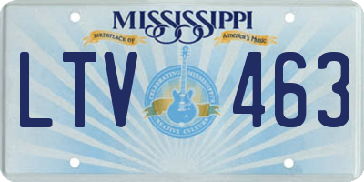 MS license plate LTV463