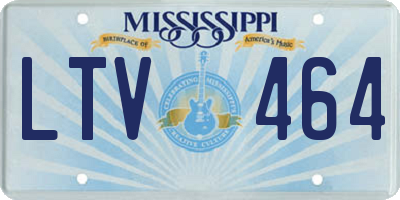 MS license plate LTV464