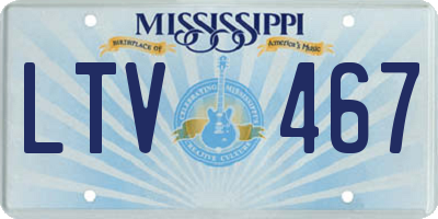 MS license plate LTV467