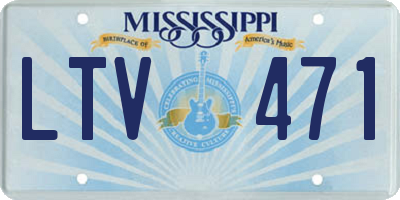 MS license plate LTV471
