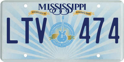 MS license plate LTV474