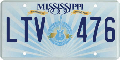 MS license plate LTV476