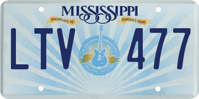 MS license plate LTV477