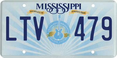 MS license plate LTV479