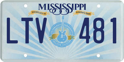 MS license plate LTV481