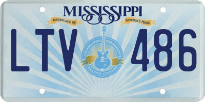 MS license plate LTV486