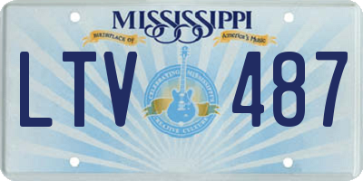 MS license plate LTV487