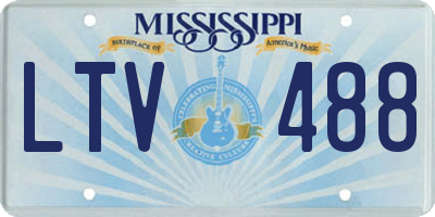 MS license plate LTV488