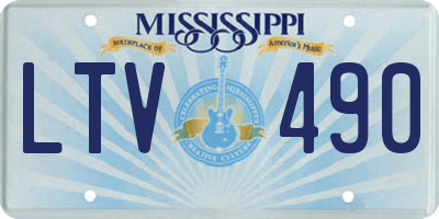 MS license plate LTV490