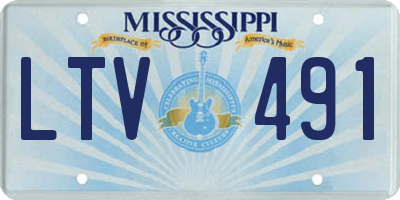 MS license plate LTV491