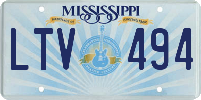MS license plate LTV494