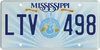 MS license plate LTV498