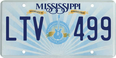 MS license plate LTV499