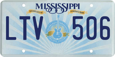 MS license plate LTV506