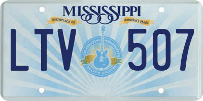 MS license plate LTV507