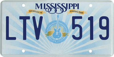 MS license plate LTV519