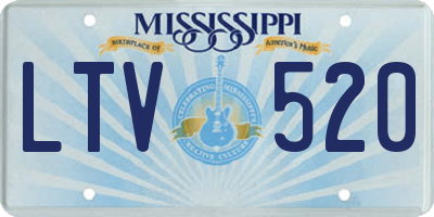 MS license plate LTV520