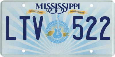 MS license plate LTV522