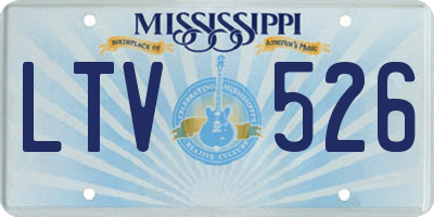 MS license plate LTV526