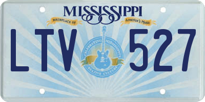 MS license plate LTV527