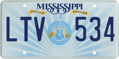 MS license plate LTV534