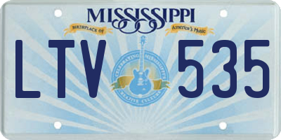 MS license plate LTV535