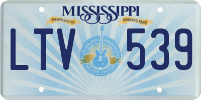 MS license plate LTV539