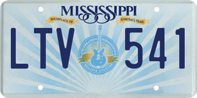 MS license plate LTV541