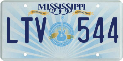MS license plate LTV544