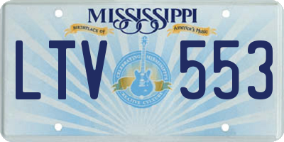 MS license plate LTV553