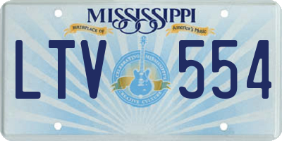 MS license plate LTV554