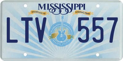 MS license plate LTV557