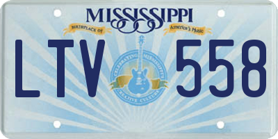 MS license plate LTV558