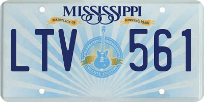 MS license plate LTV561