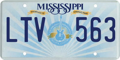 MS license plate LTV563