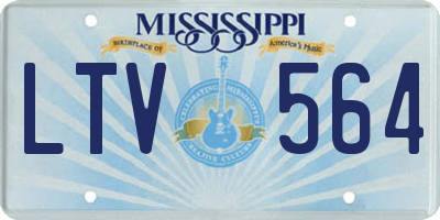 MS license plate LTV564