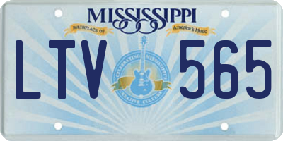 MS license plate LTV565