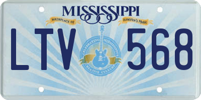 MS license plate LTV568